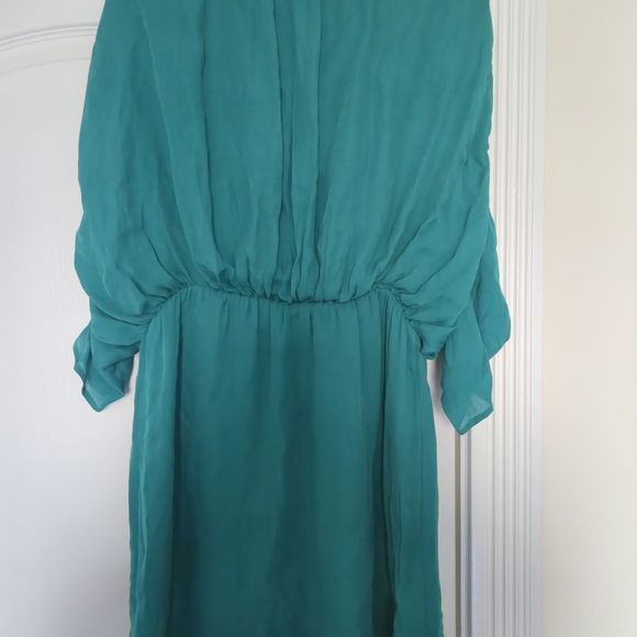 Parker Teal Long Sleeve Mini Dress - Picture 6 of 13